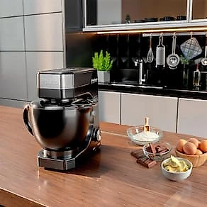 Batedeira Planetária Philco PBP90A 5L 900W Tampa Antirrespingo 12 Velocidades Preta 110V