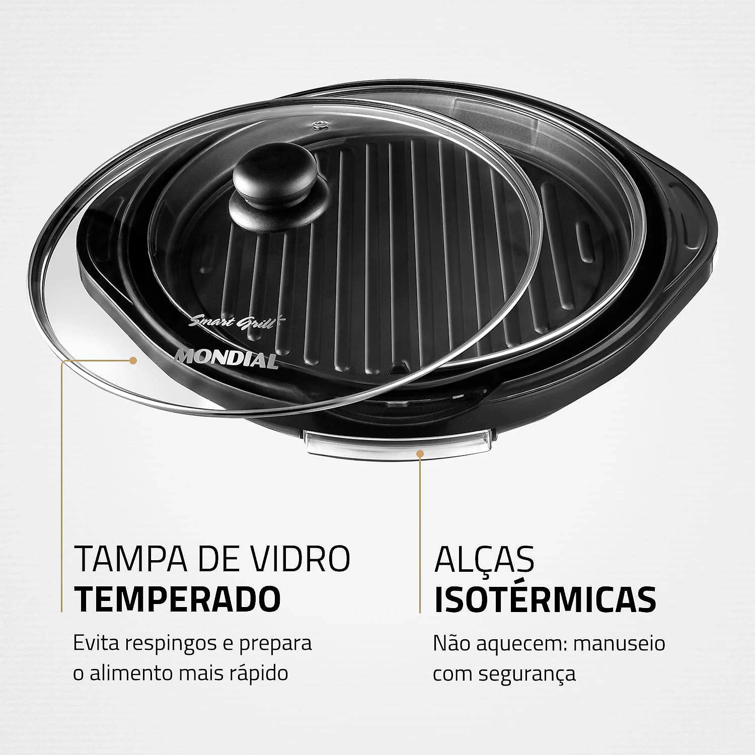 Grill Redondo Mondial Smart Grill G-04 GRILL-127V-PRETO