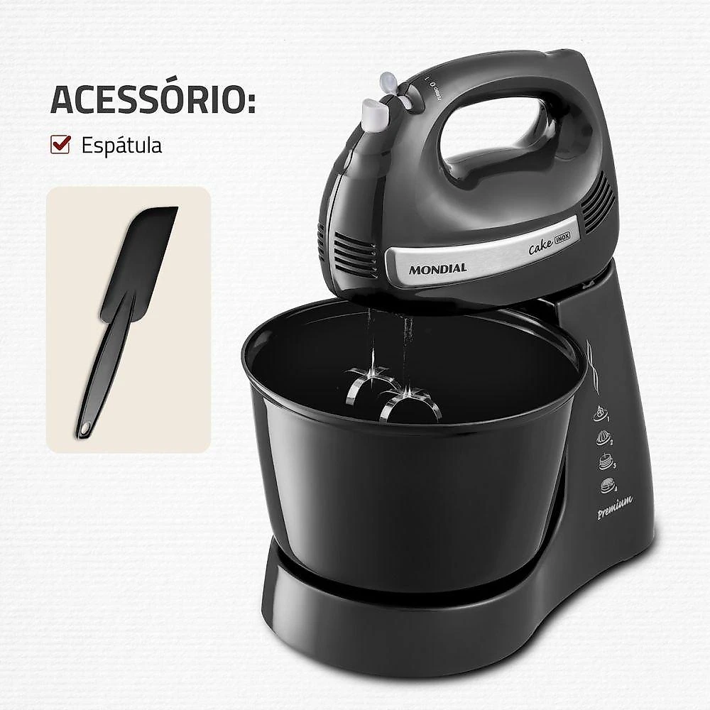 Batedeira Convencional Mondial Cake Premium B-50-B 4L 500W 4 Velocidades 110V