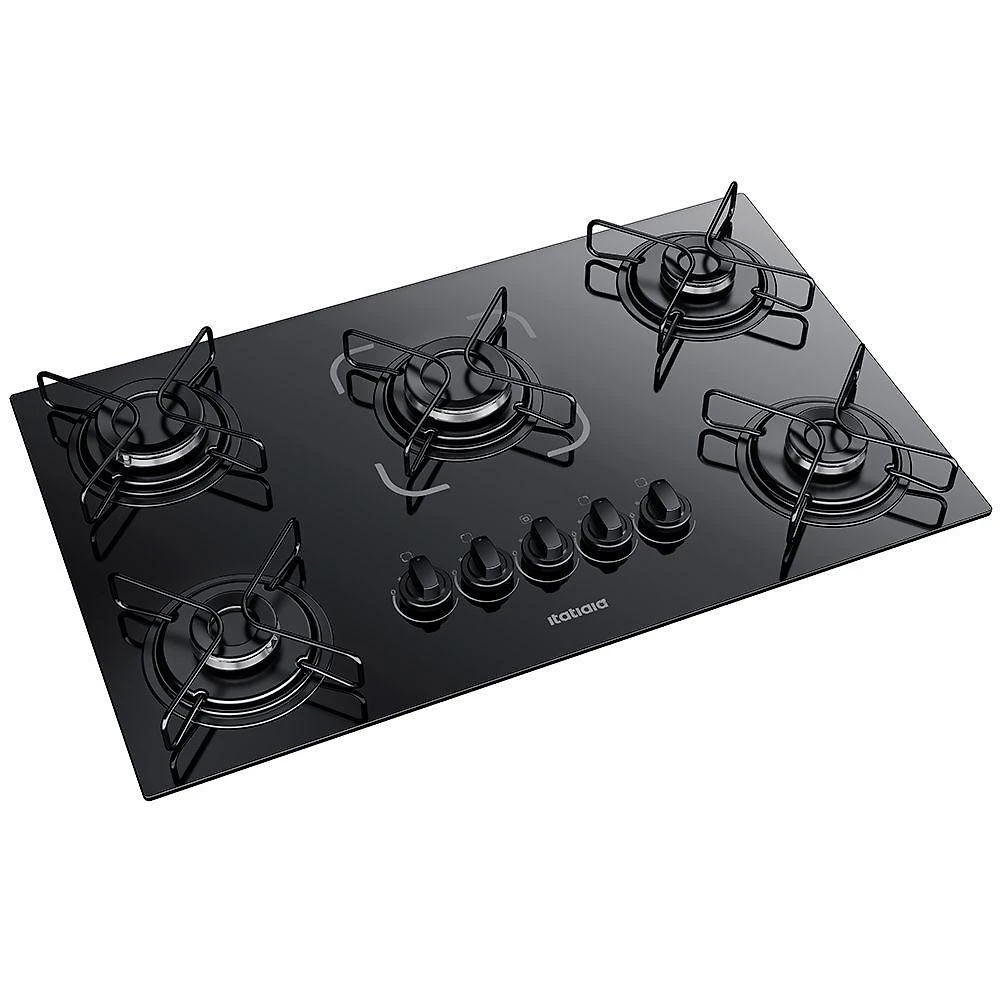 Cooktop itatiaia essencial 5 bocas vidro preto bivolt 3700000193