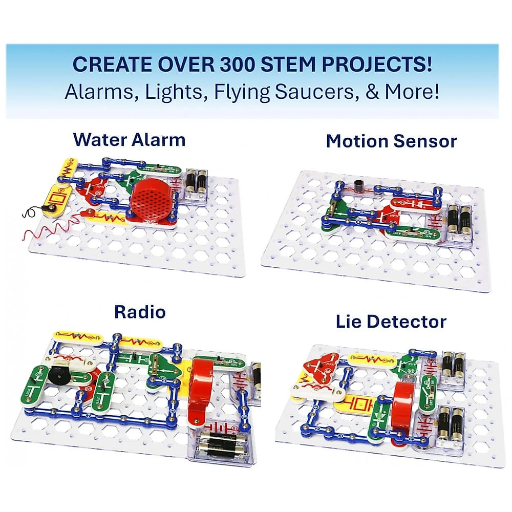Snap Circuits SC-300 – Kit Educacional de Eletrônica com Mais de 300 Projetos para Crianças a Partir de 8 Anos