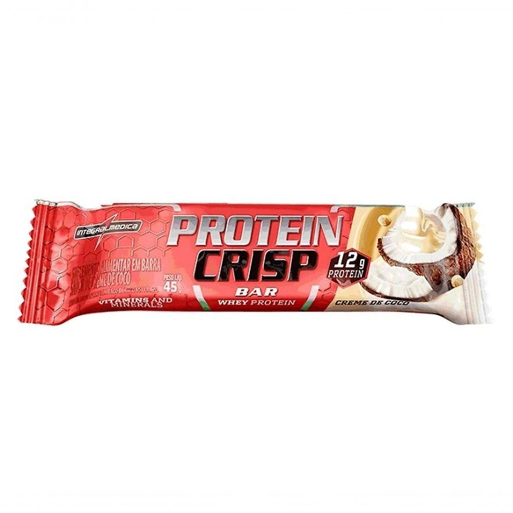 Barra Proteica Crisp Bar Creme de Coco 45G Integralmédica Rico em Fibras