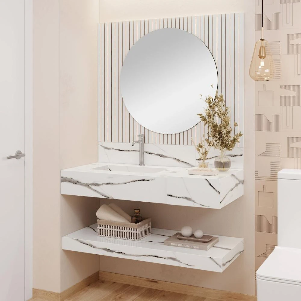 Prateleira em Porcelanato para Banheiro Ripy 100cm