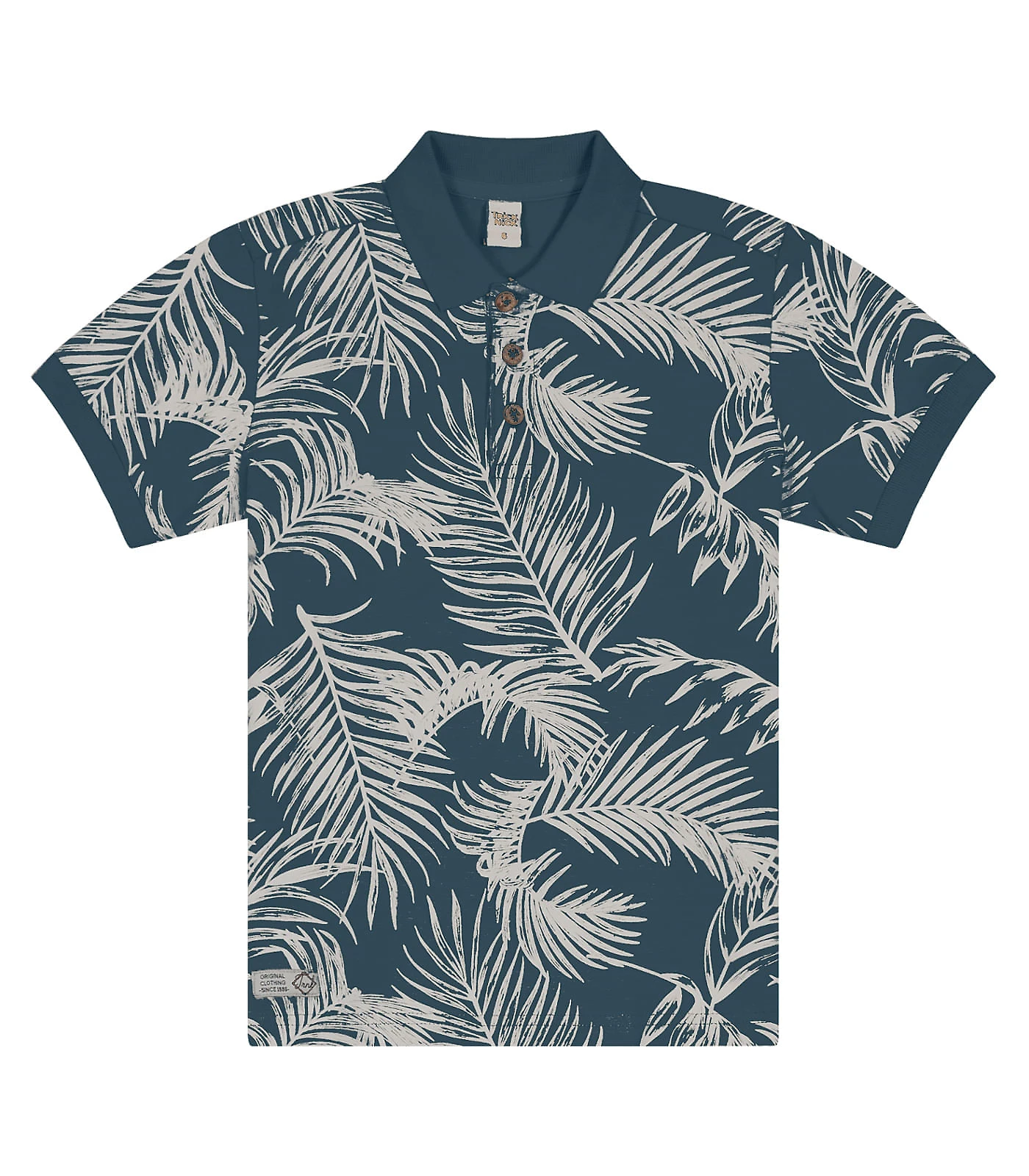 Camila Polo Infantil Em Cotton Trick Nick Azul