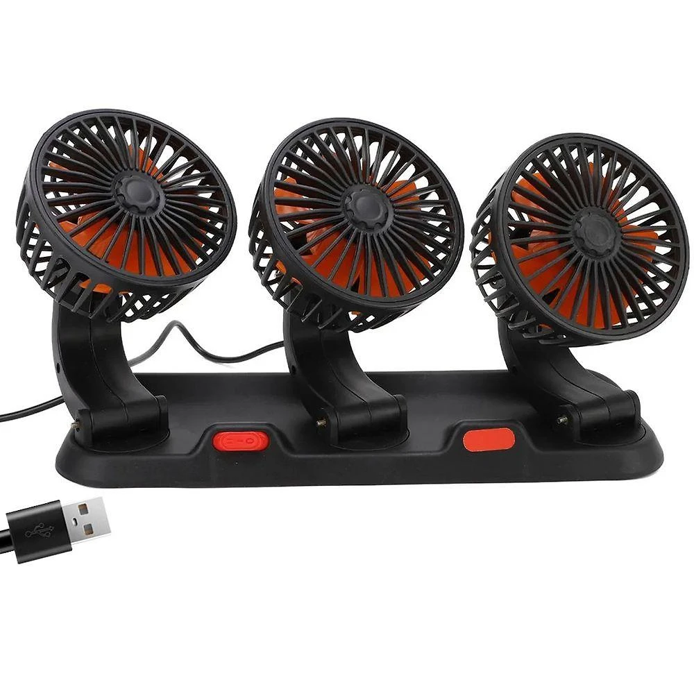 Ventilador Mundo LGBT Triplo USB 5V 5 Pás 2 Velocidades Preto