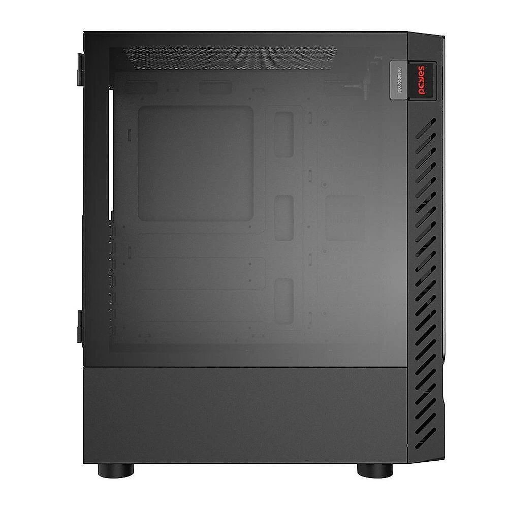 Gabinete Gamer Pcyes Vulcan Black Vidro