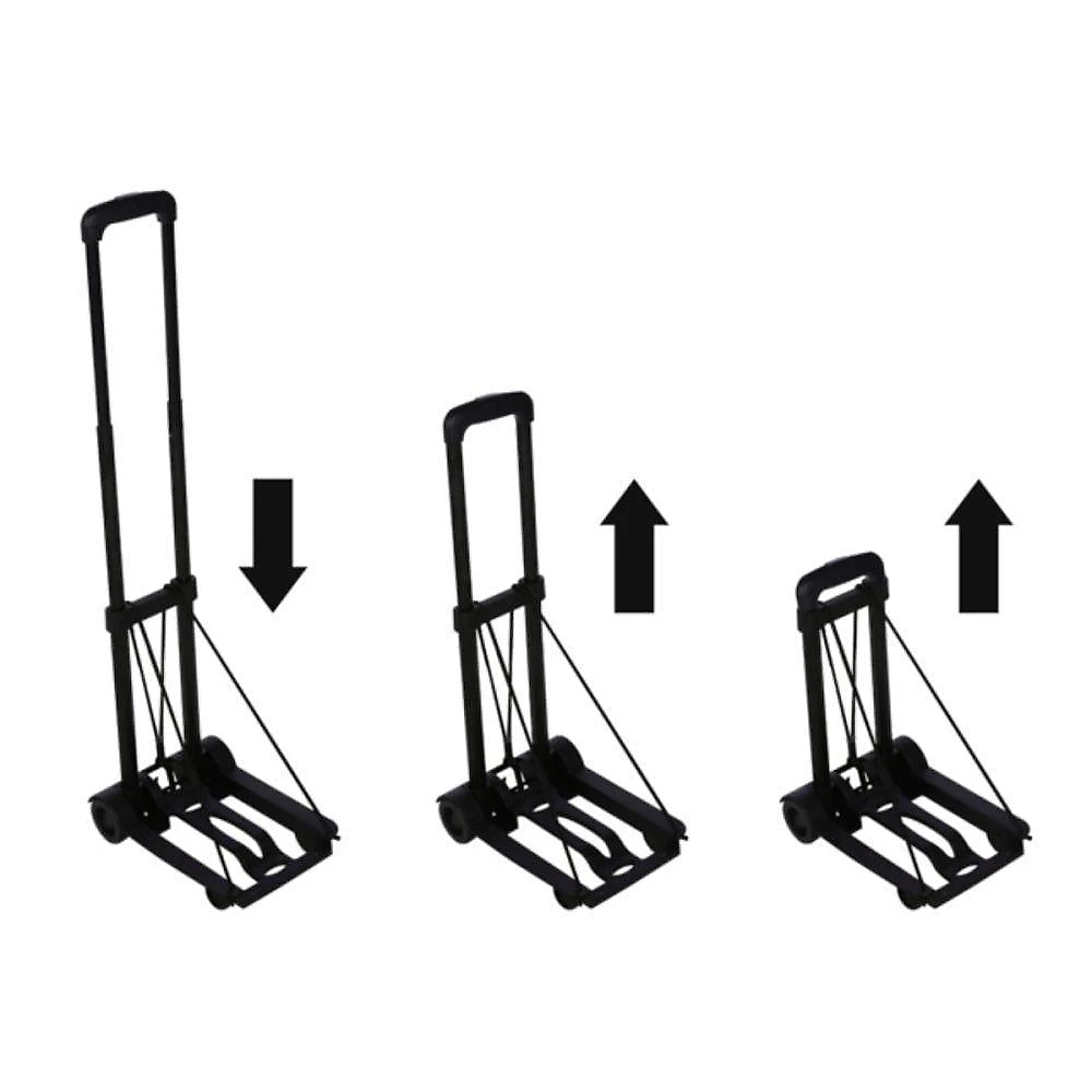 Carrinho de Mão Plataforma Dobrável 2 Rodas 40KG Preto Globalmix
