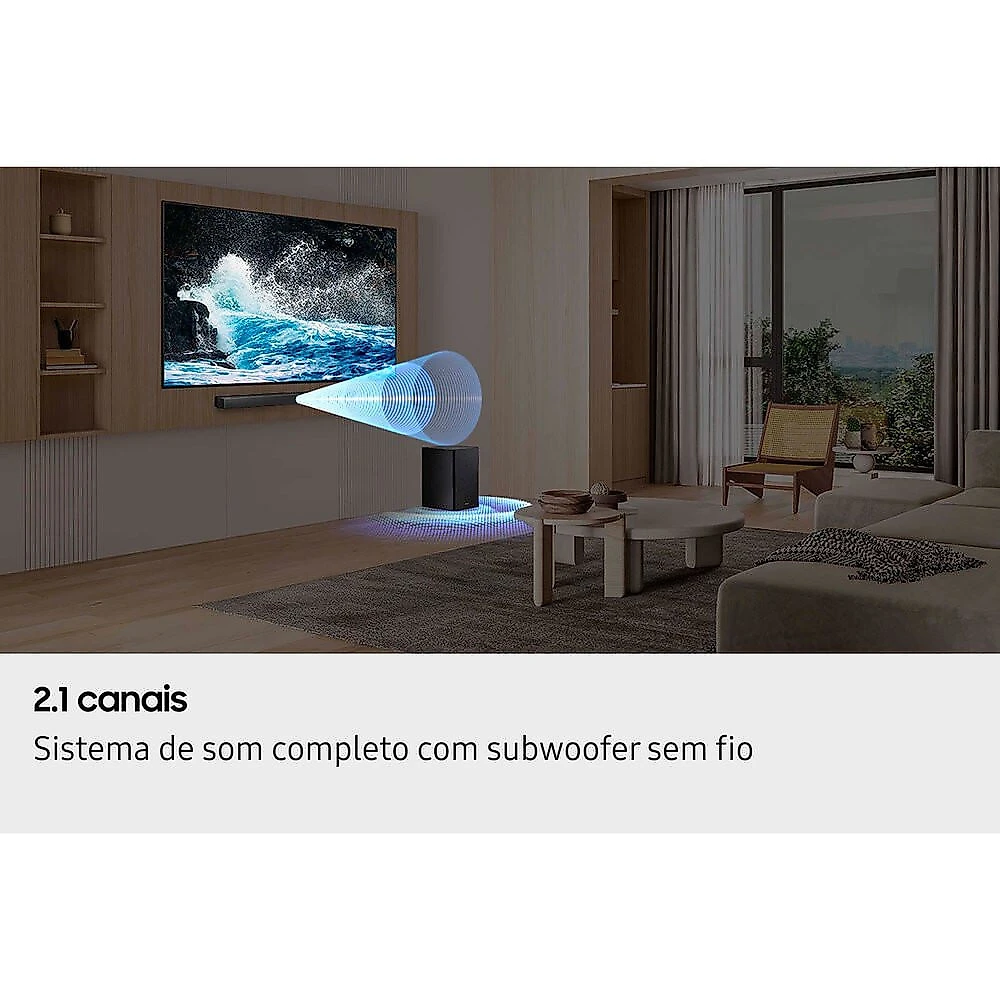 Soundbar HW-B450F B Series 2025 2.1 canais Subwoofer Samsung Preto