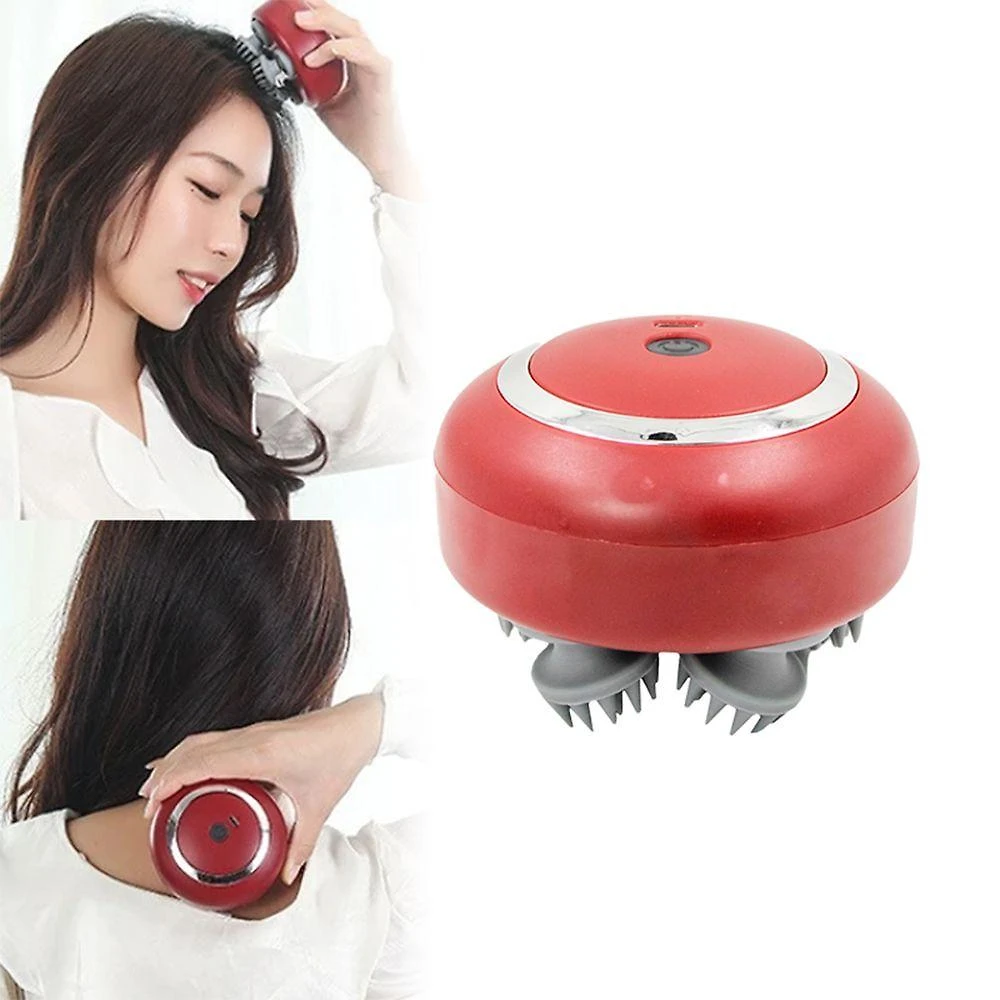 Massageador de Cabeça Elétrico Portátil USB Bivolt 3 Velocidades Vinho