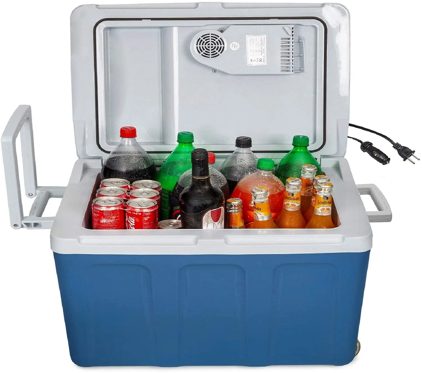 Resfriador e aquecedor elétrico Kbox com rodas p carro e casa 45 litros azul