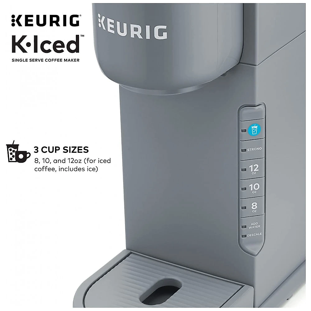 Cafeteira Programável Quente ou Gelado com Desligamento Automático, 110V Keurig K, Cinza