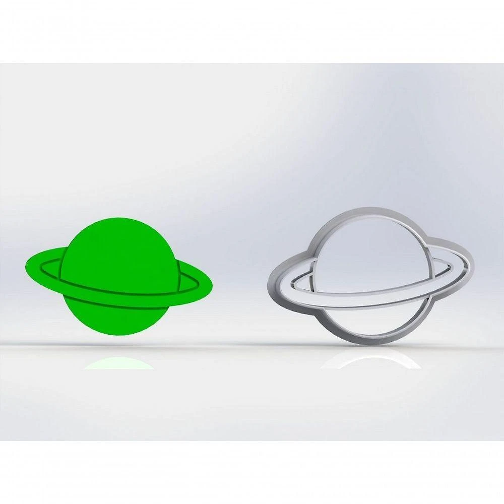 Cortador Planeta Mod 2 Plástico PLA 4CM Cor Sortida HB Formas e Cortadores