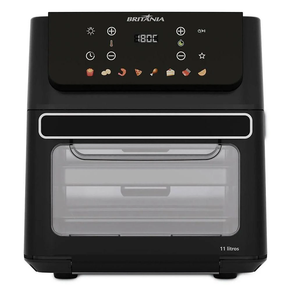 Fritadeira sem Óleo Air Fryer Britânia Oven BAF11A 6,8L 1800W Multifunção Preto 110V