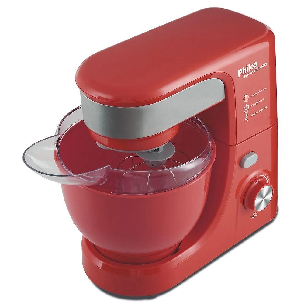 Batedeira Planetária Philco PHP500V 5L 500W 6 Velocidades Preta 110V