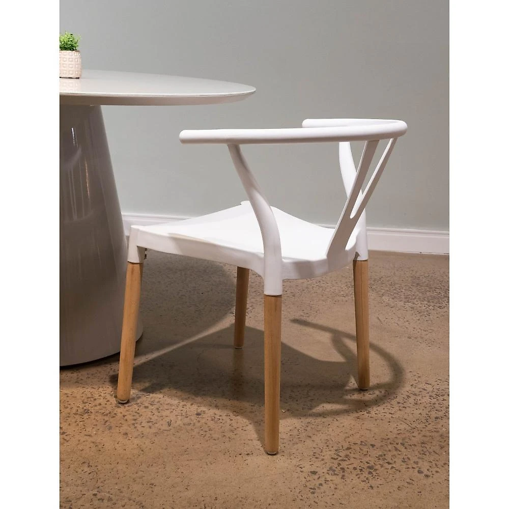Conjunto 4 Cadeiras Polipropileno Wishbone Yescasa Branco
