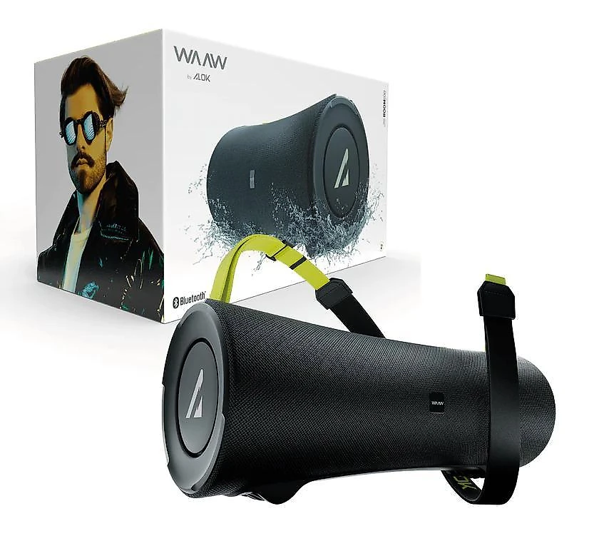Caixa som waaw alok boom 100sb bt à prova d’água 40w rms tws
