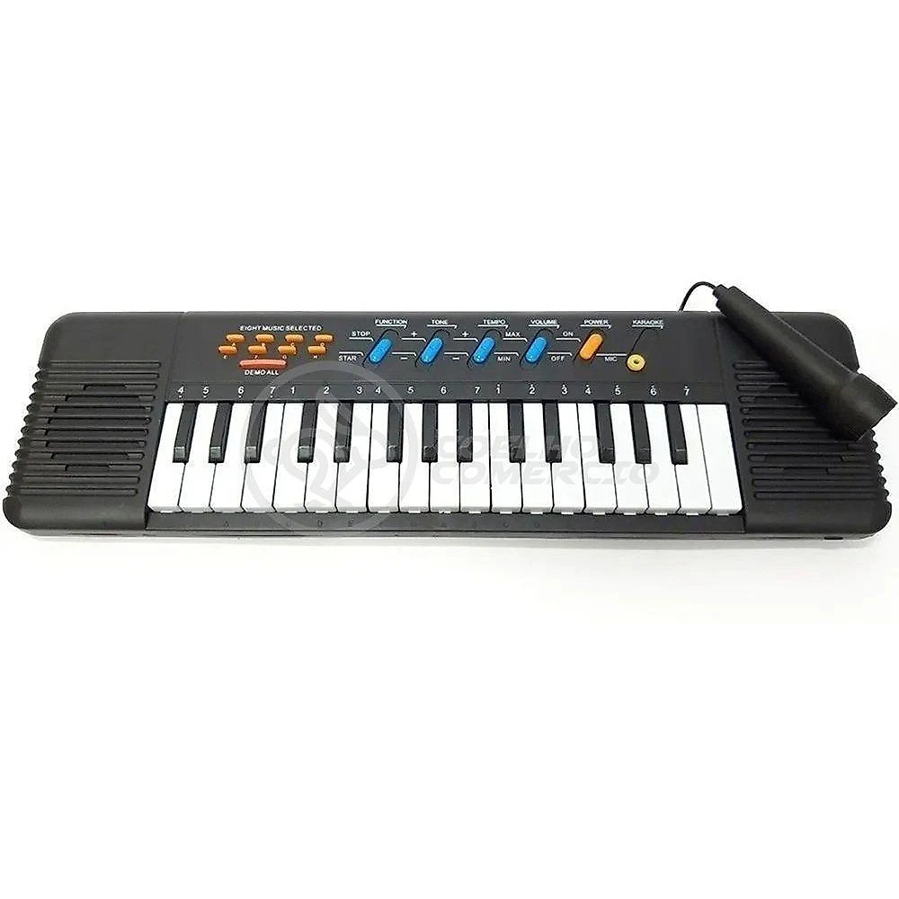 Mini Teclado Infantil 32 Teclas Musical Karaokê E Microfone