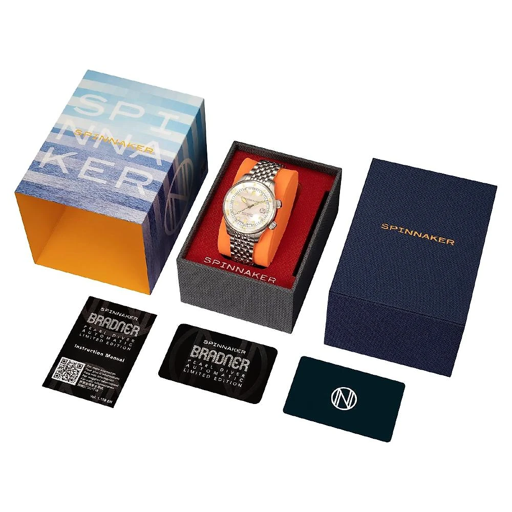 Relógio Spinnaker Bradner Pearl Diver Automático Edição Limitada Pearl Essence SP-5158-22