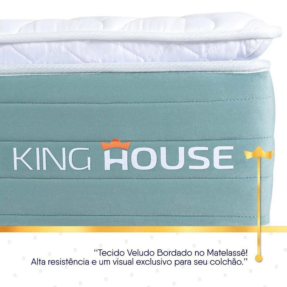 Colchão Lagos Verde Molas Ensacadas King 193x203x28 - King House