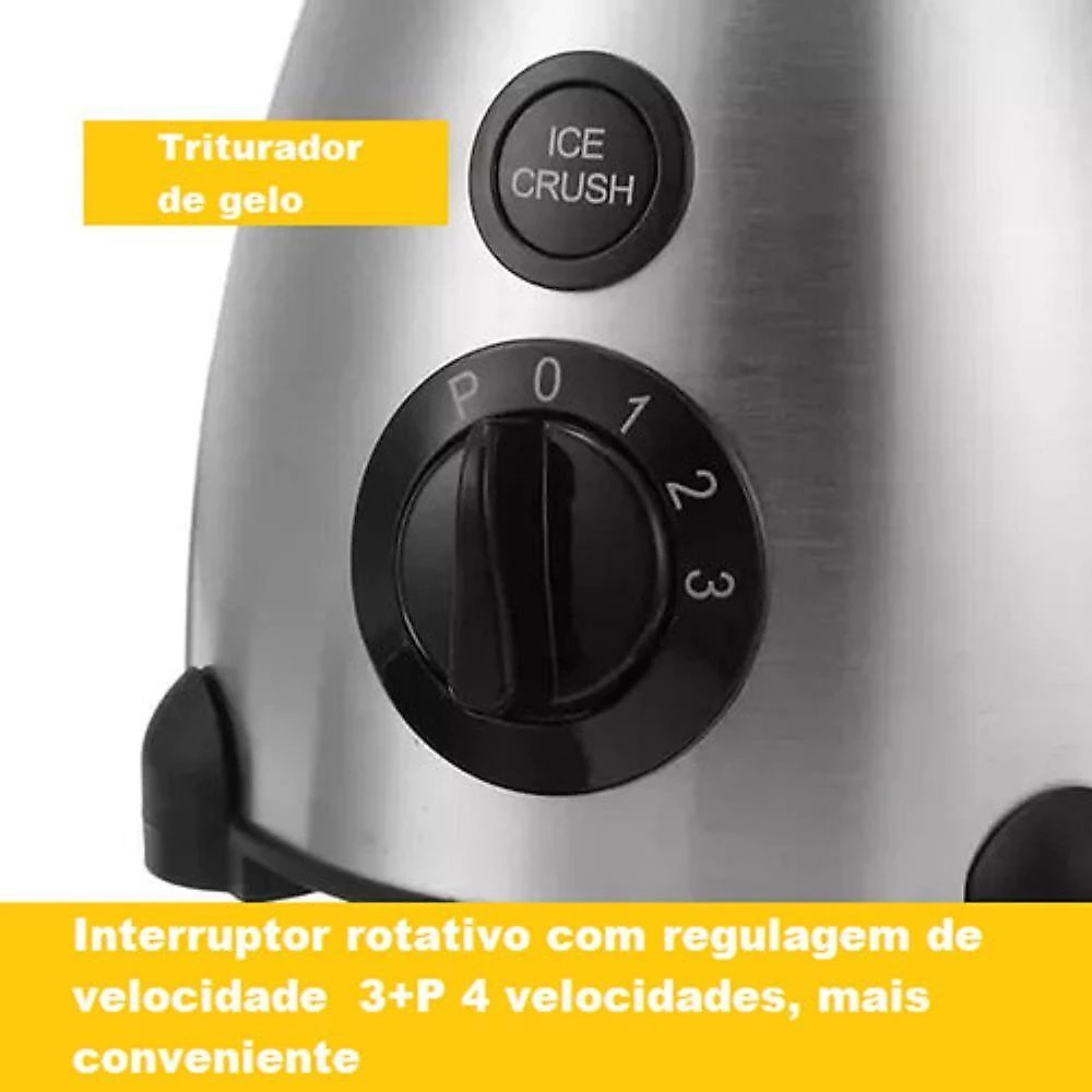 Liquidificador Potente 1000w Vidro 1500ml + Triturador De Alimentos Voltagem:220v