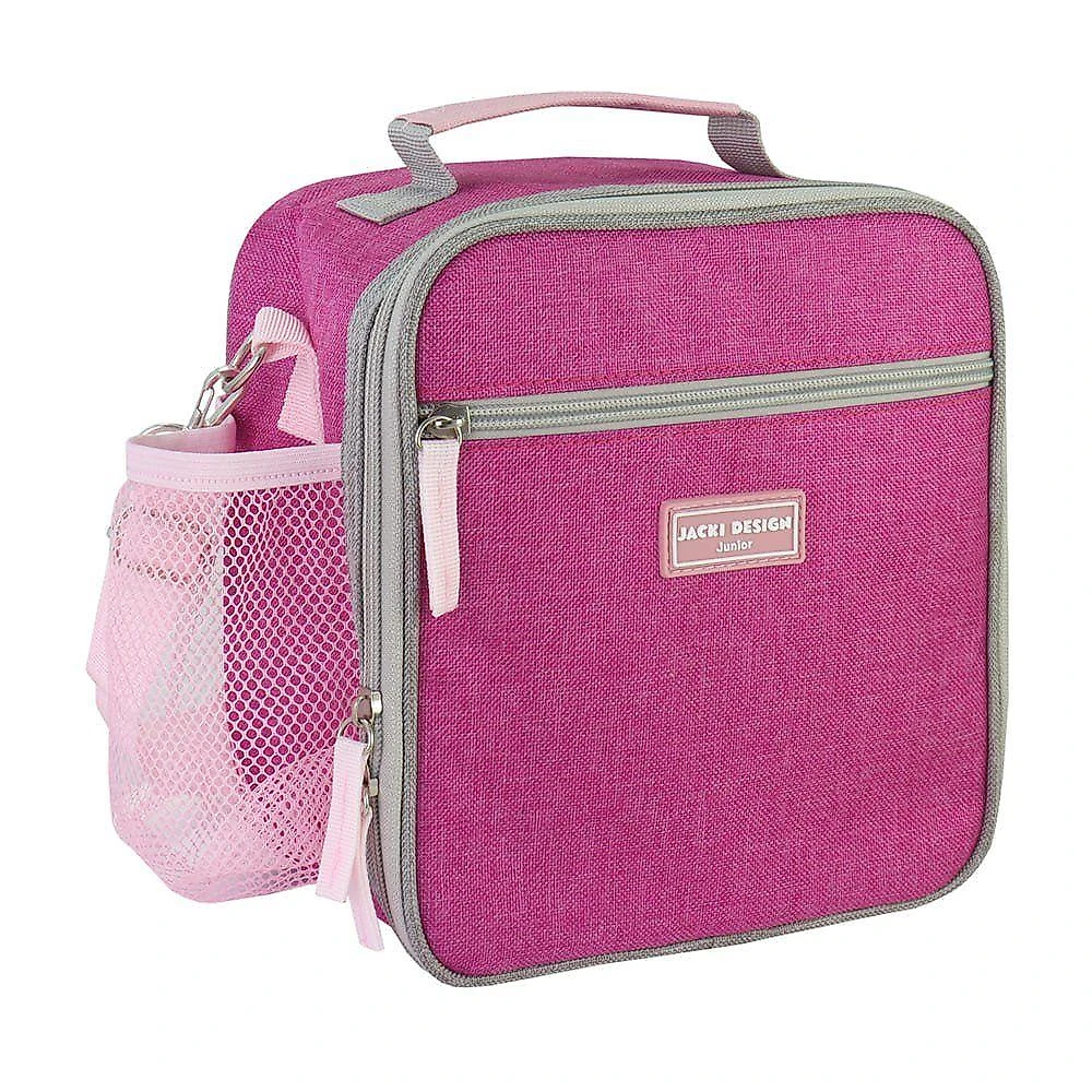 Lancheira Térmica E Pote P/ Lanche 450 Com Garrafa 550ml E Porta Acessórios Multiuso Pink