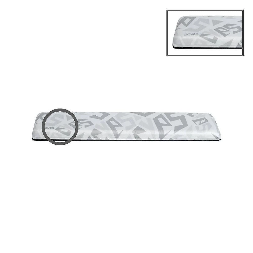 Apoio de Pulso Ergonômico White Ghost com Núcleo em Silicone Branco Pcyes