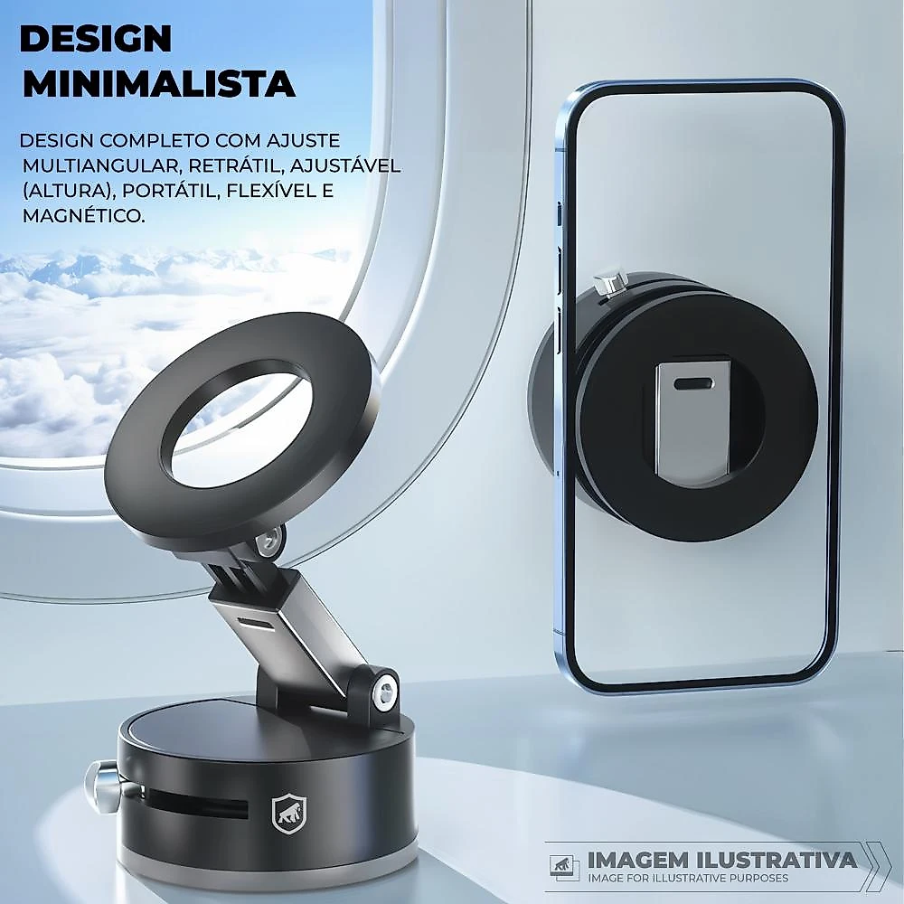 Suporte Veicular MagSafe com Sucção a Vácuo - Suction MagSafe Armor - Gshield