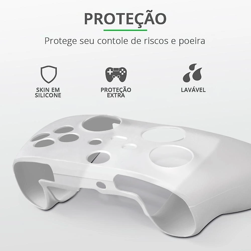 Capa Protetora GXTrust 749 para Controle Xbox Series X/S, Silicone Antiderrapante, Transparente - 24175