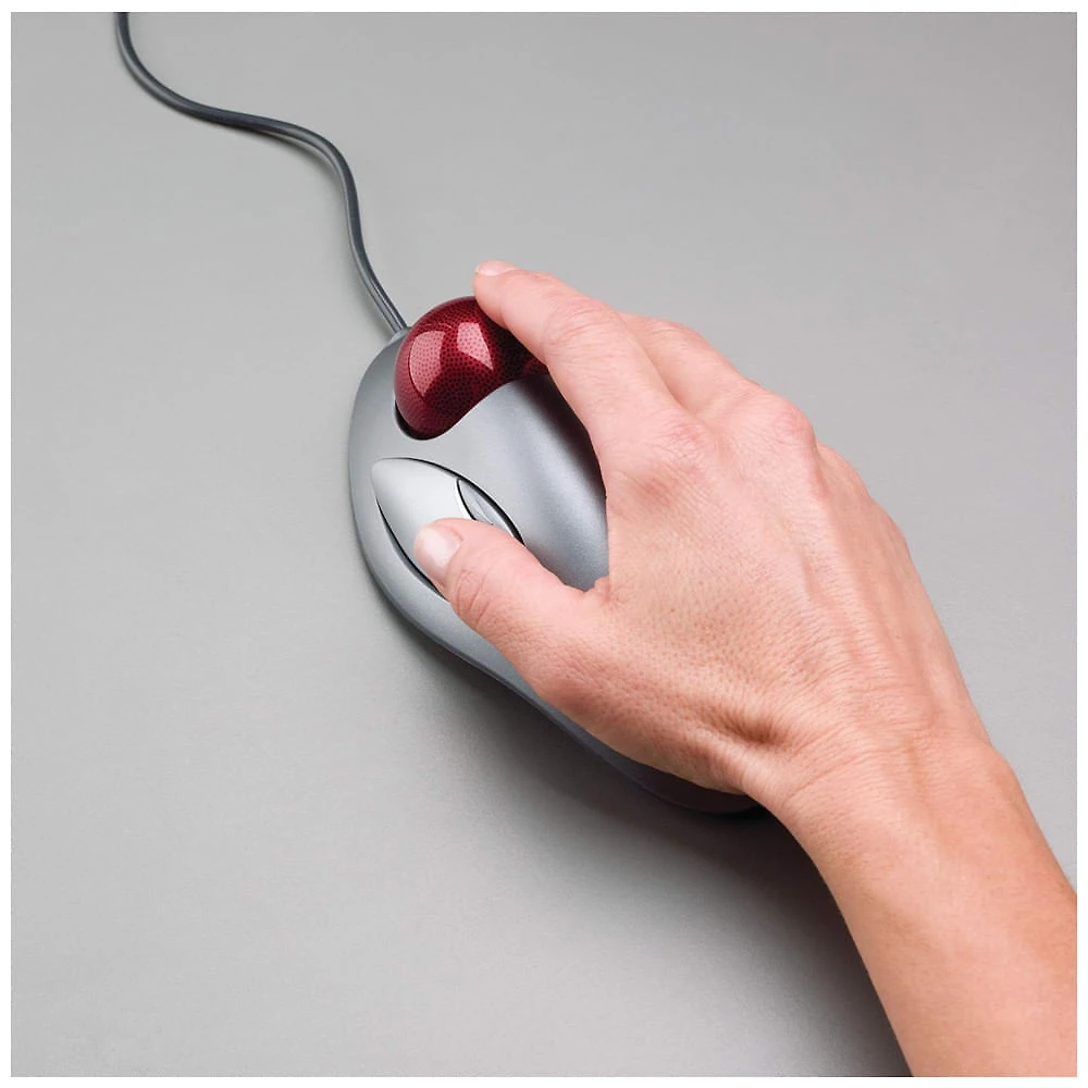 Miniatura Mouse Ergonômico com Fio e 4 Botões Programáveis, LOGITECH 910 000806, Cinza
