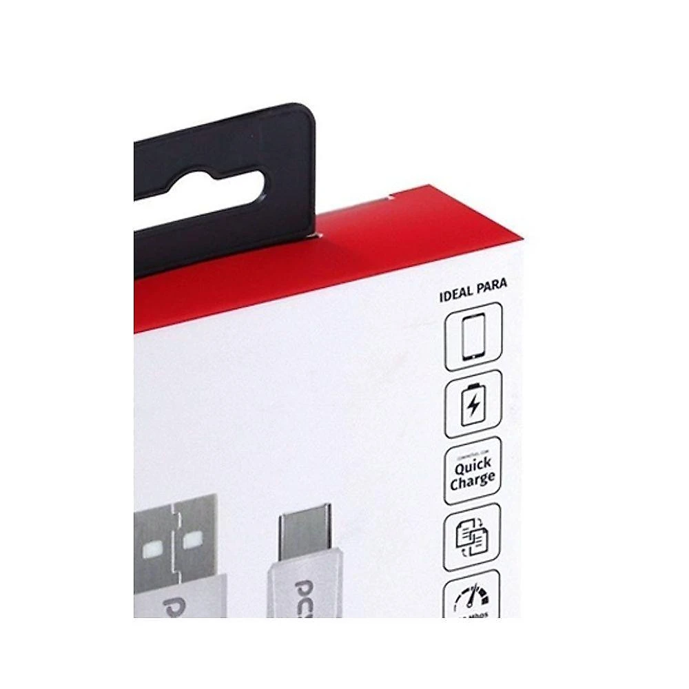 Cabo USB Tipo C Pcyes USB a 2.0 480 Mbps 5V 3A 15W Branco 50cm