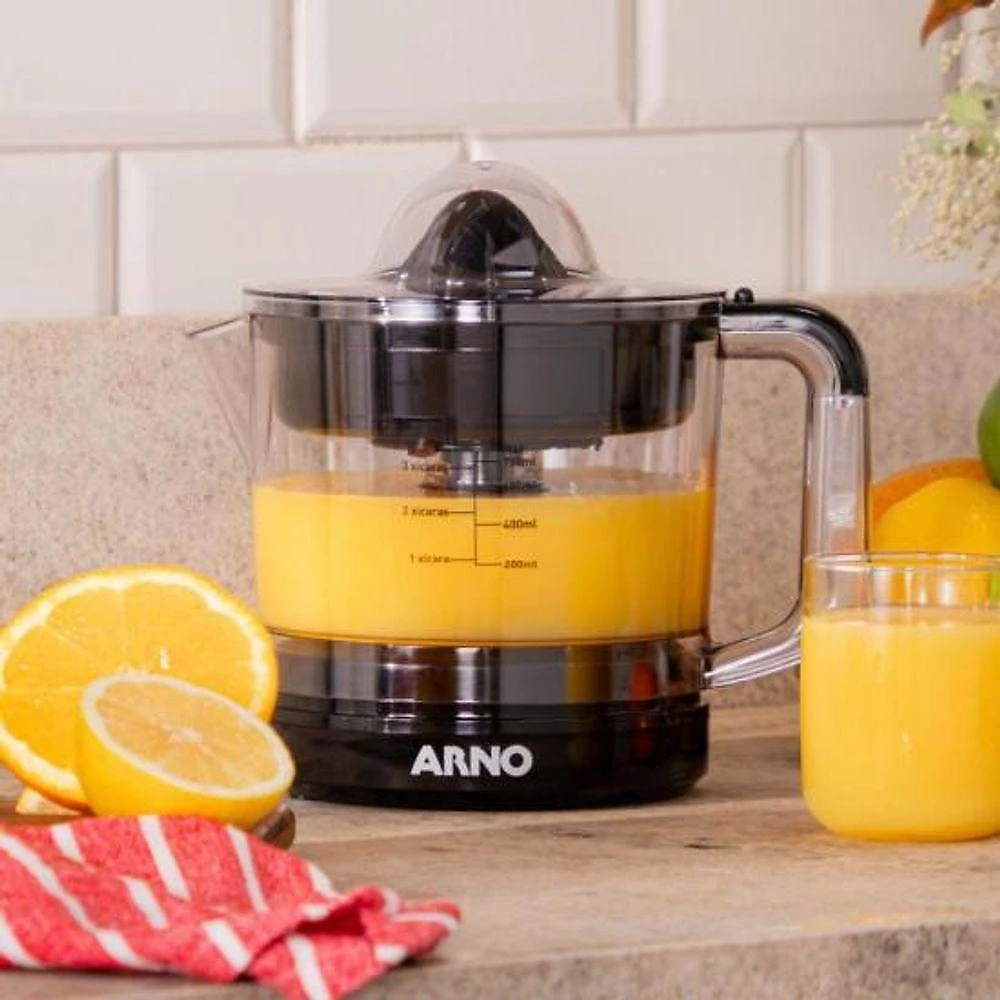 Espremedor de Frutas Elétrico Suco Express 40W Jarra 0,75L com Filtro Regulável Preto Arno