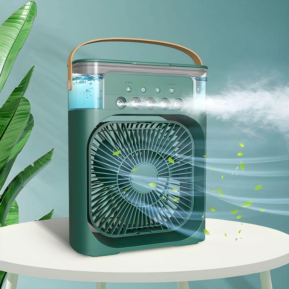 Ventilador Portátil de Mesa Mini Ar Condicionado Umidificado com Timer Ajustável 110V