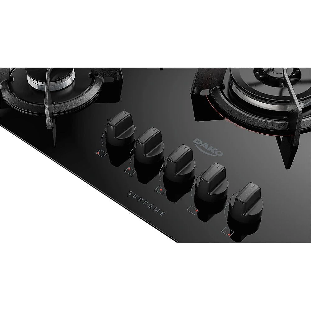 Cooktop à Gás 5 Bocas Dako Supreme Preto - Bivolt
