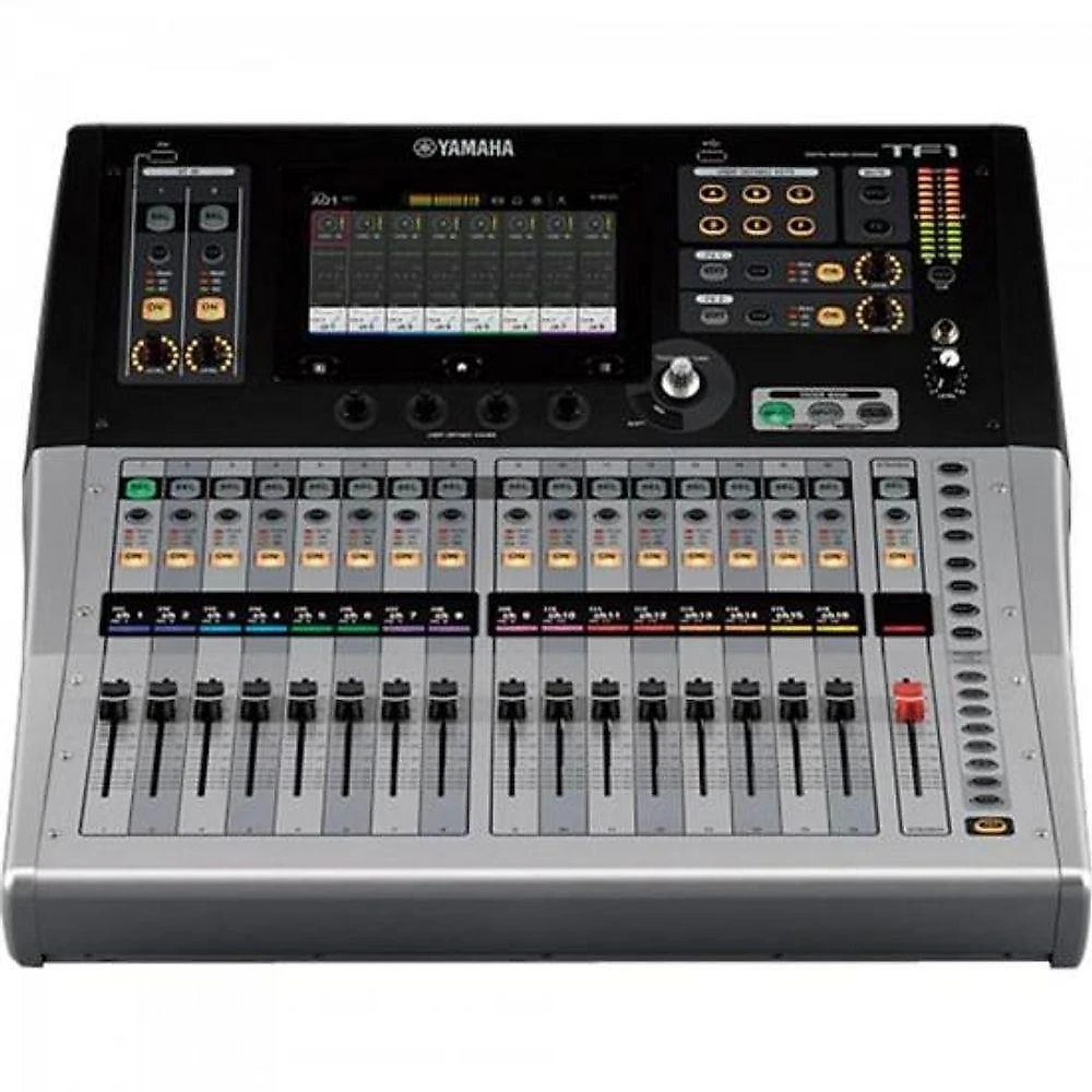 Mesa de Som Digital TF1 com 40 Canais de Entrada e Interface USB 34X34 Preta, Prata Yamaha
