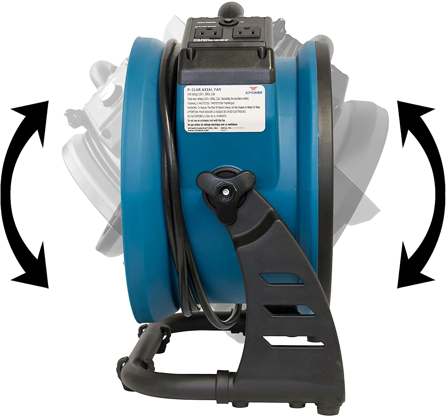 XPOWER P21AR Ventilador Industrial 30 cm com 4 Velocidades 110V Azul