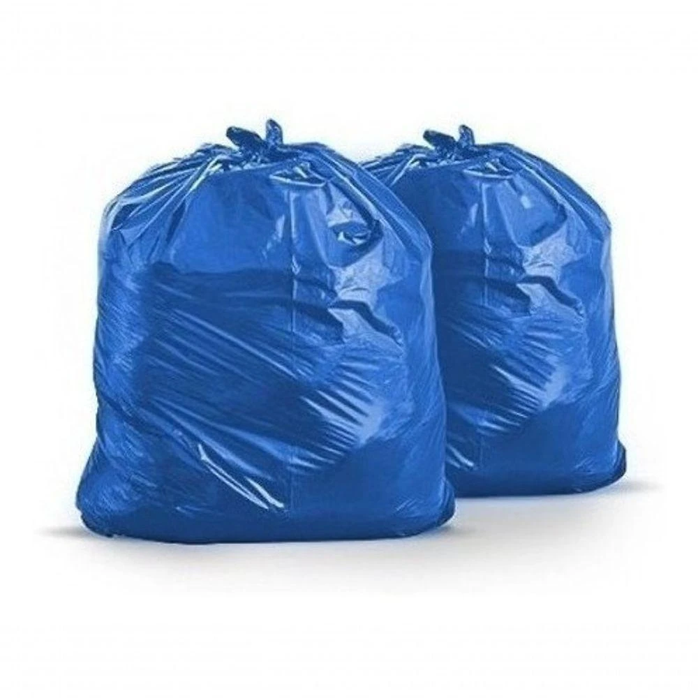 Saco para Lixo 100 Litros Comum 100 Unidades Azul em Polietileno de Baixa Densidade Higipack