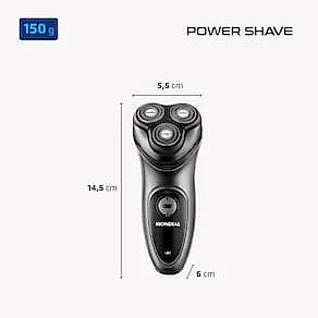 Barbeador Elétrico Mondial Power Shave BE-02 Preto/Prata