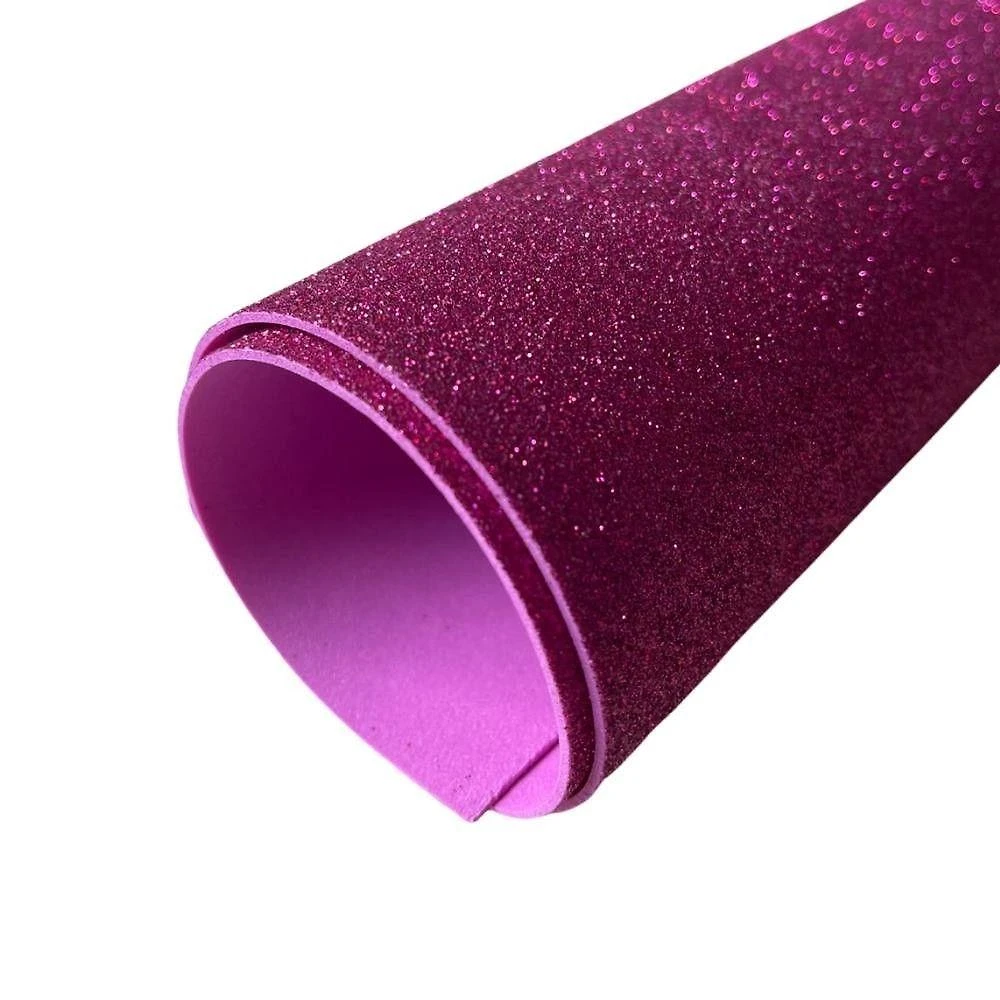 Placa de Eva com Glitter Dubflex em E.V.A. 40cm X 48cm Rosa Kit 10 Folhas OEM