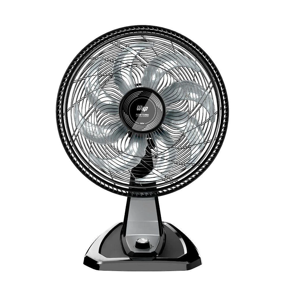 Ventilador wap mesa e parede flow turbo preto 220v 50cm 8 pás fw009219
