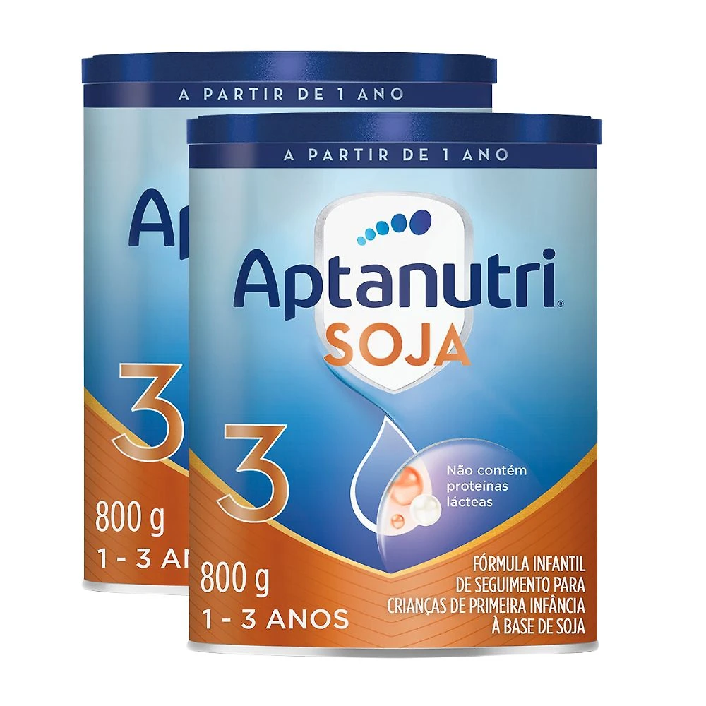Kit 2 Primeira Infância Aptanutri Soja 3  1-3 Anos 800g