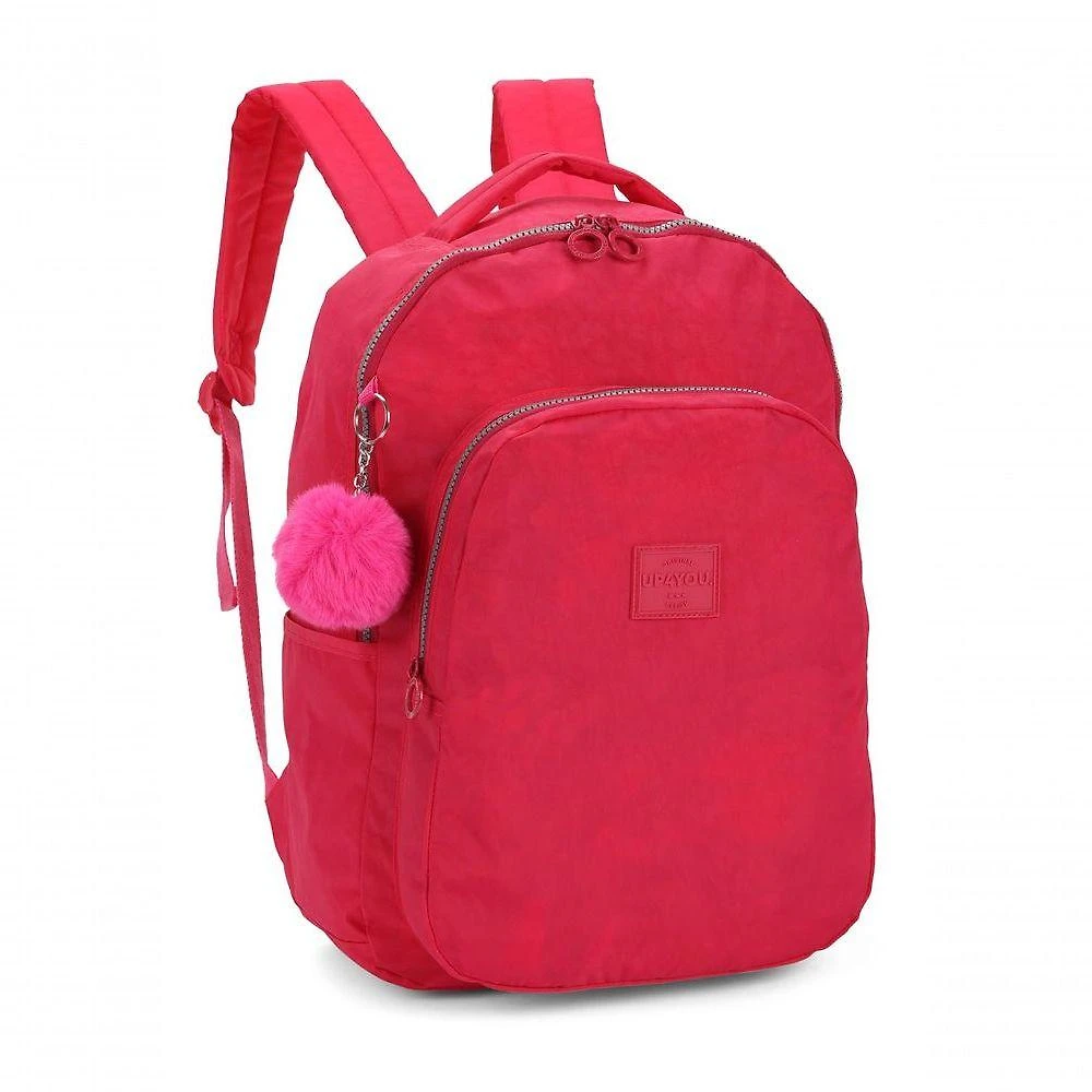 Mochila Luxcel Pink Up4you Poliester 18L Rosa Escolar Colegial Feminina Menina