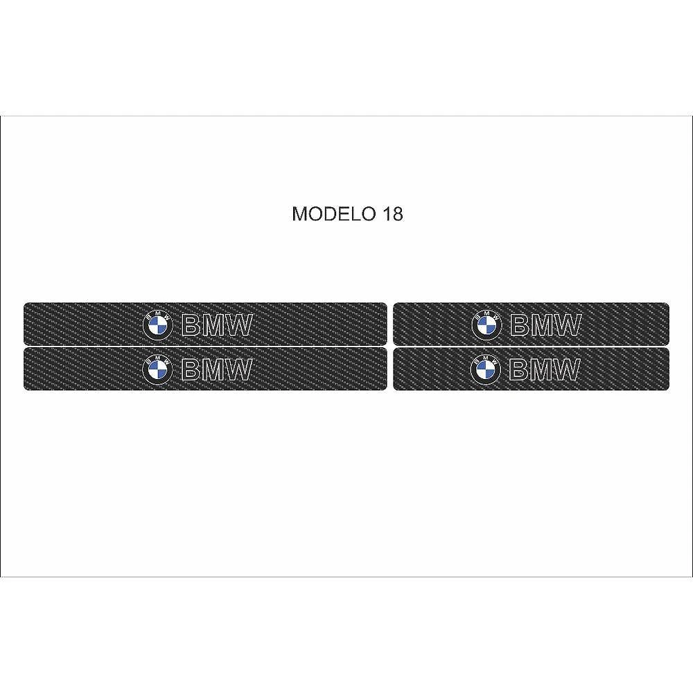 Soleira Automotiva para Portas Kit 4 Adesivos Modelo Bmw Compatível com Todas as Marcas OEM
