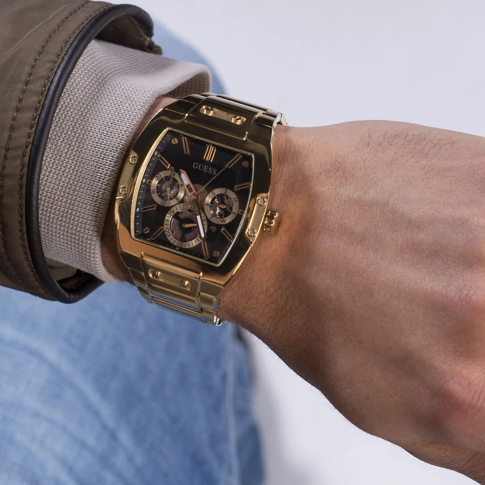 Relógio Guess Masculino Multifunção Dourado GW0456G1