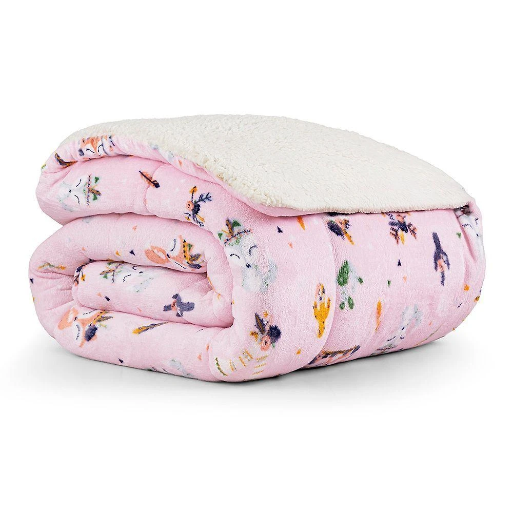 Coberdrom Solteiro Tutti Kids Manta 100g Dupla Face Flannel E Sherpa 01 Peça 100% Poliéster - Foxy