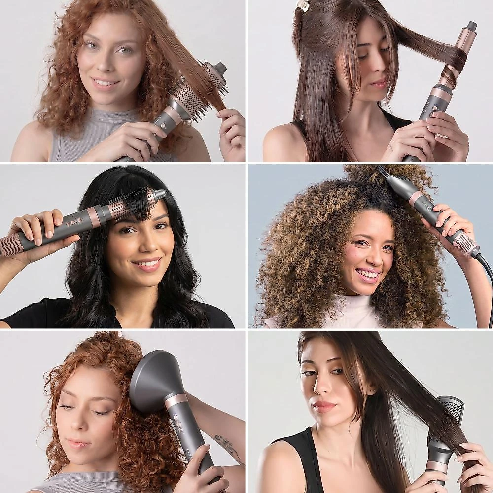 Secador de cabelo multistyler ga.ma uniq flow 15 em 1 bivolt