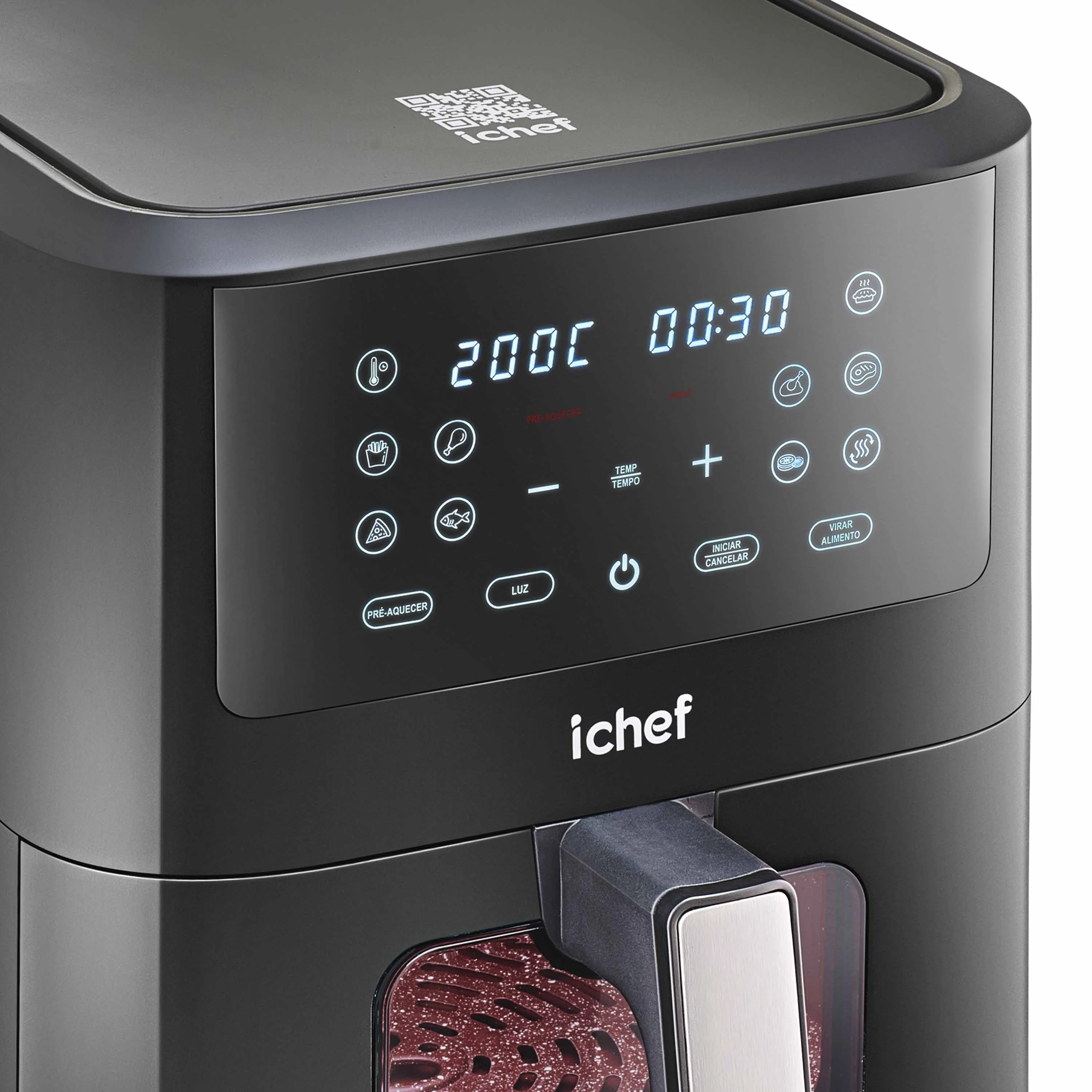 Miniatura Fritadeira Elétrica Airfryer Ichef Smart Vision 6L | 127V