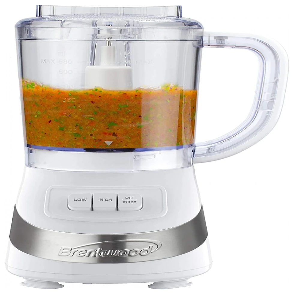 Processador de Alimentos Brentwood até 3 Xícaras de Capacidade 110V 549W Branco
