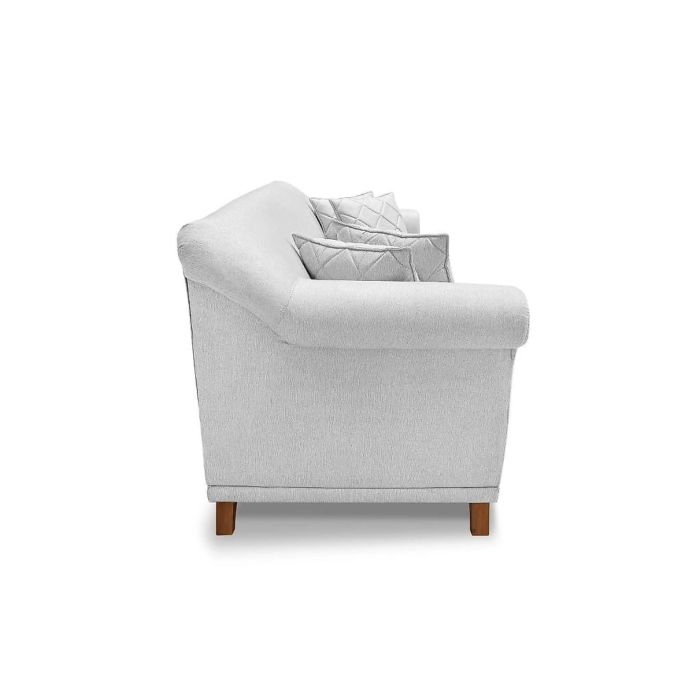 Sofá 3 Lugares 220cm Linho Arras Spezzia Decor Grigio
