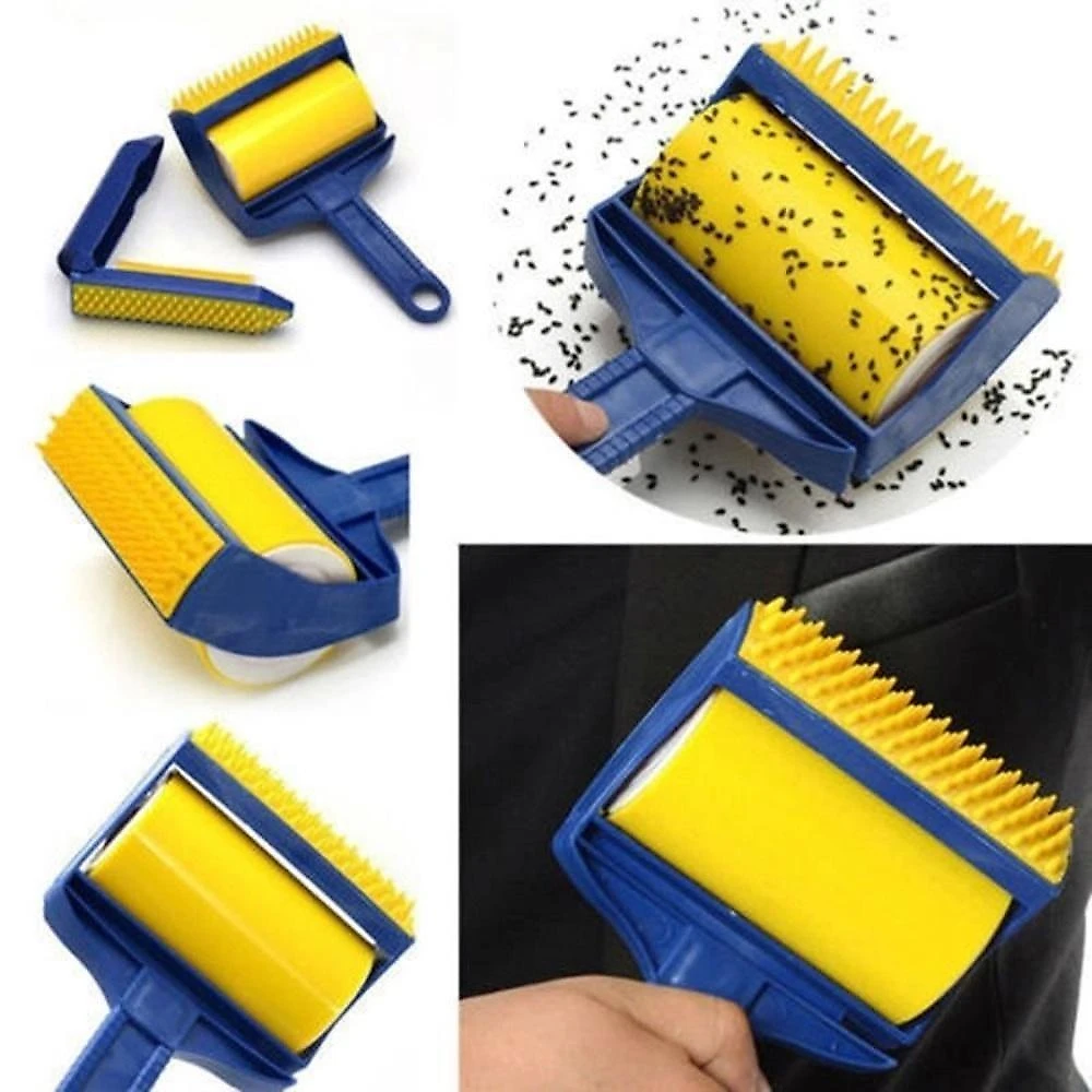 Rolo Removedor De Pelos Escova Magica Kit Lavavel 2 Em 1 Caes Gato Pet Comida Farelo Sofa Carro