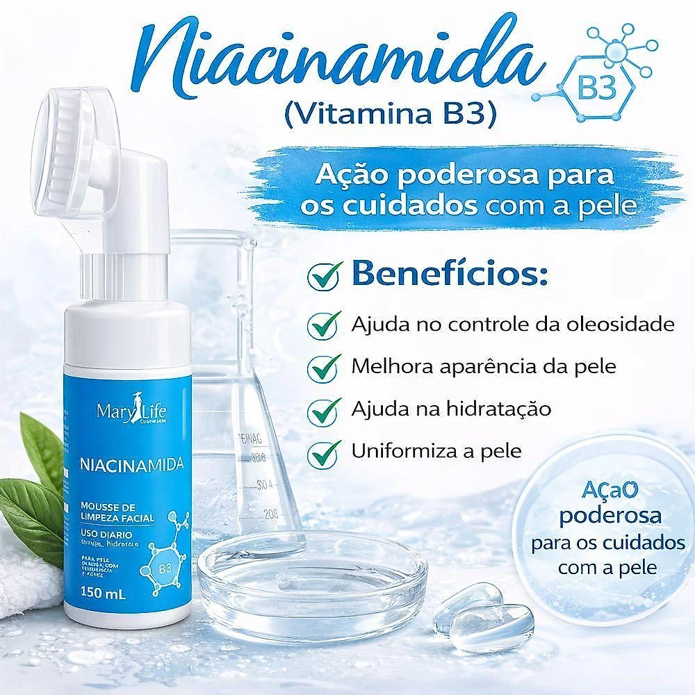 Kit Spa Utimix Mousse Niacinamida e Massageador LED 150ML webcontinental-7893735148849